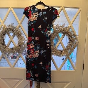 Betsey Johnson Black Dress with Floral Design
